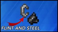 Flint and steel is a great fire starter (Image via Rajcraft/Youtube)